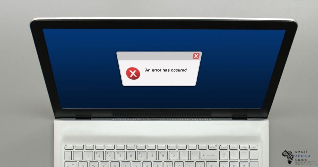error on laptop