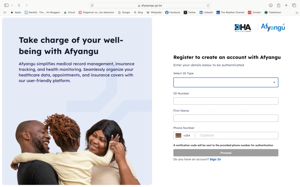 SHA registration afyangu Kenya