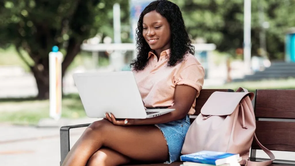 Student checking NSFAS opening for 2026 on a laptop at home