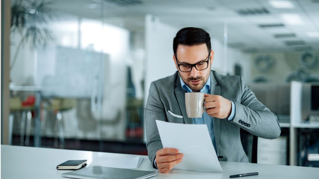 HR Manager checking the resume