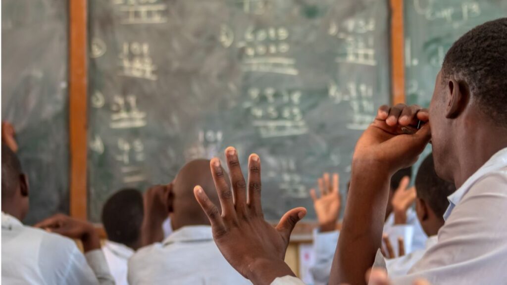 classroom of a school in africa
