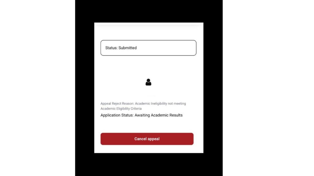 NSFAS status showing awaiting academic results during verification stage
