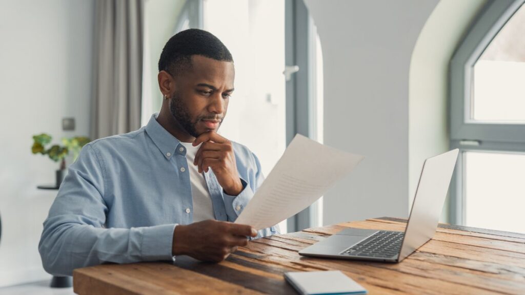 african student thinking